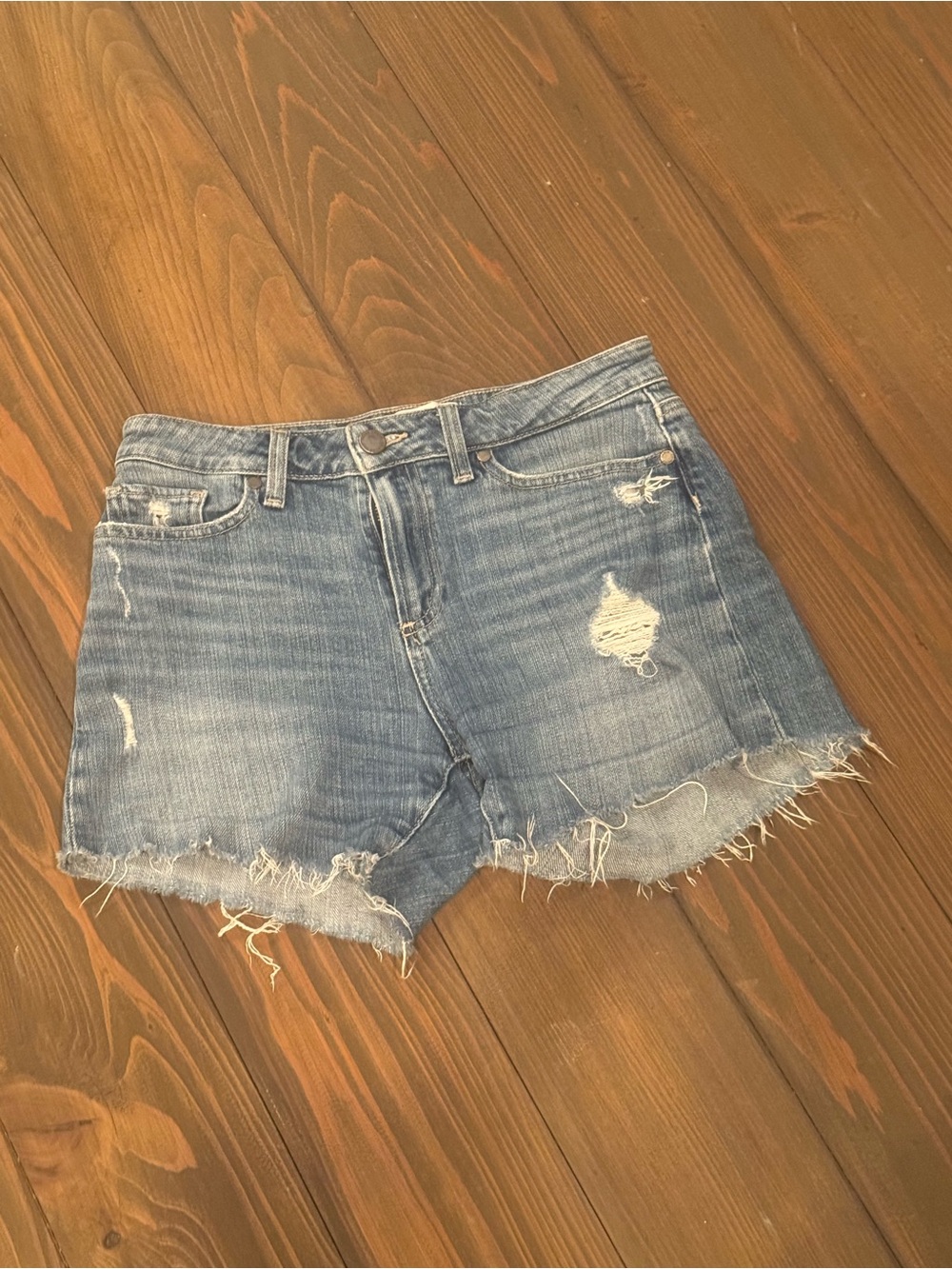 Paige Emilia Cut Off Denim Shorts Size 25